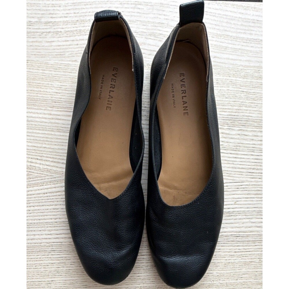 Everlane Day Glove Black Leather Ballet Flats Slip-On US 8